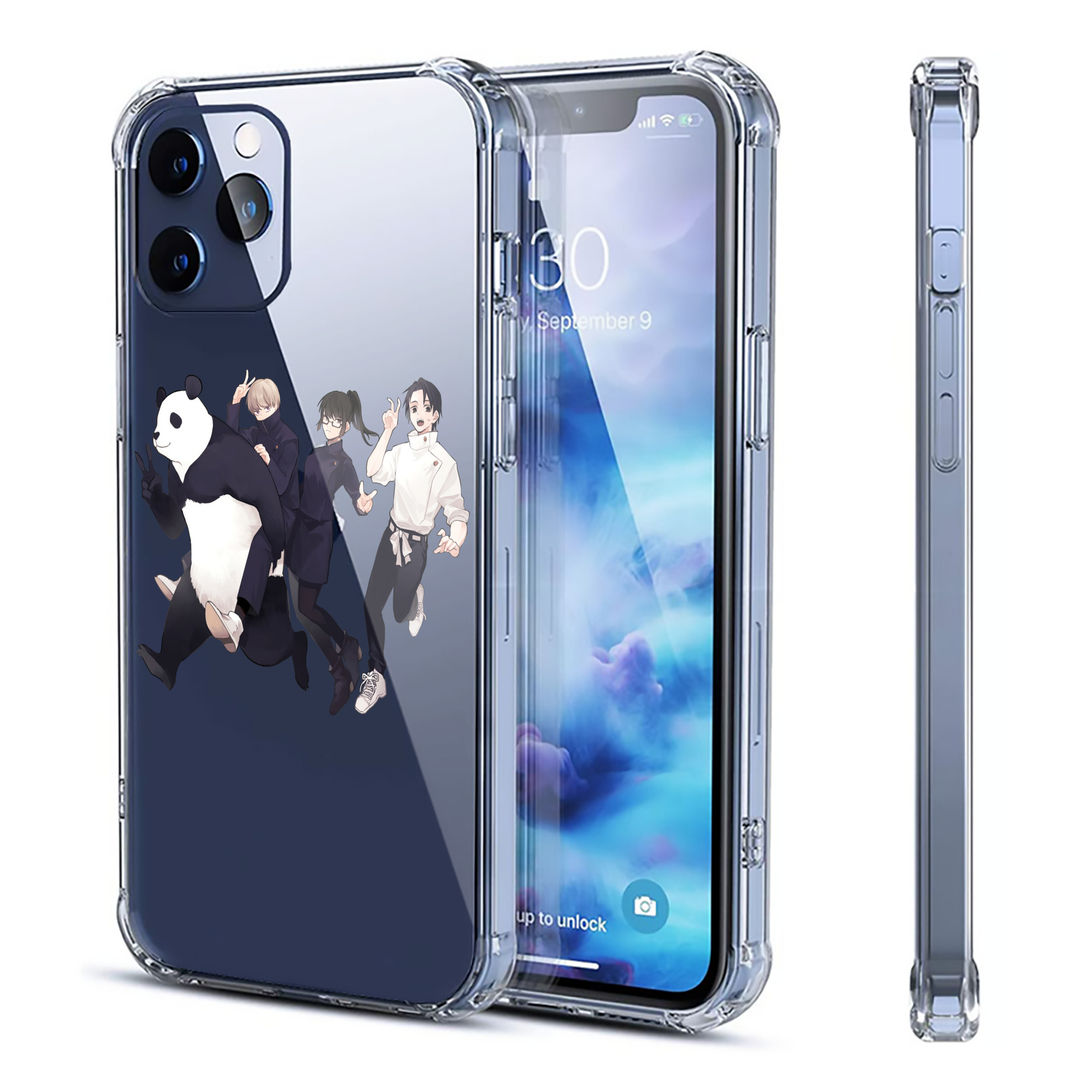（画像用） 呪術廻戦 Jujutsu Kaisen 【iPhone 12シリーズ対応】透明スマホケース（クリアソフトケース）